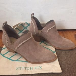 Sole Society Taupe Suede Booties Size 7.5
